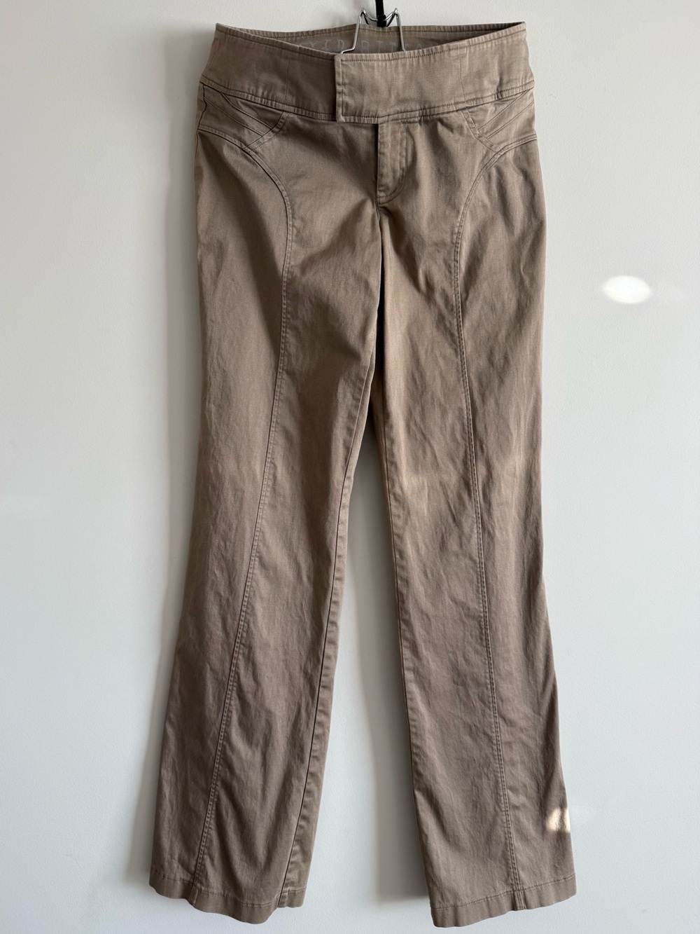David Bitton Straight Leg Taupe Pants | Quiet Luxury Office Siren Y2K | 4